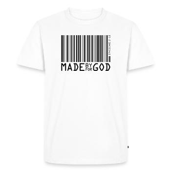 Made by God - Men's Premium Organic T-Shirt - white - Front - Nico (187cm)