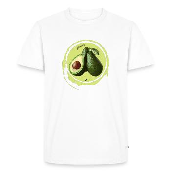 Illustration d’avocat dans un cercle - T-shirt Premium bio Homme - blanc - Devant - Nico (187cm)