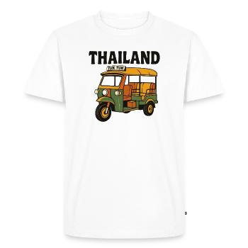 Dessin animé rétro thaïlandais Tuk Tuk - T-shirt Premium bio Homme - blanc - Devant - Nico (187cm)
