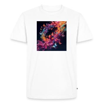 Baies et papillons colorés - T-shirt Premium bio Homme - blanc - Devant - Nico (187cm)