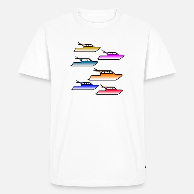 Motorboote - Männer Premium Bio T-Shirt - Weiß