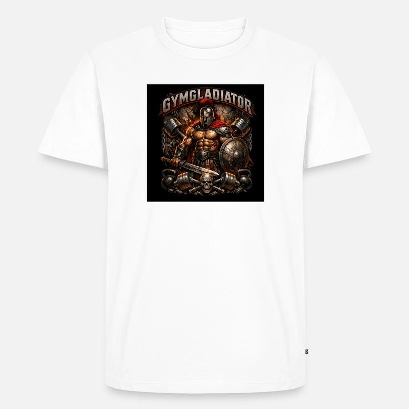 Gym Gladiator - Männer Premium Bio T-Shirt - Weiß