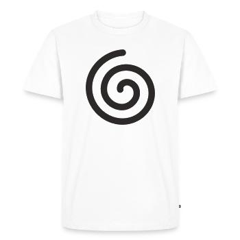 Spiral – Minimalist Symbol Design - Men's Premium Organic T-Shirt - white - Front - Nico (187cm)