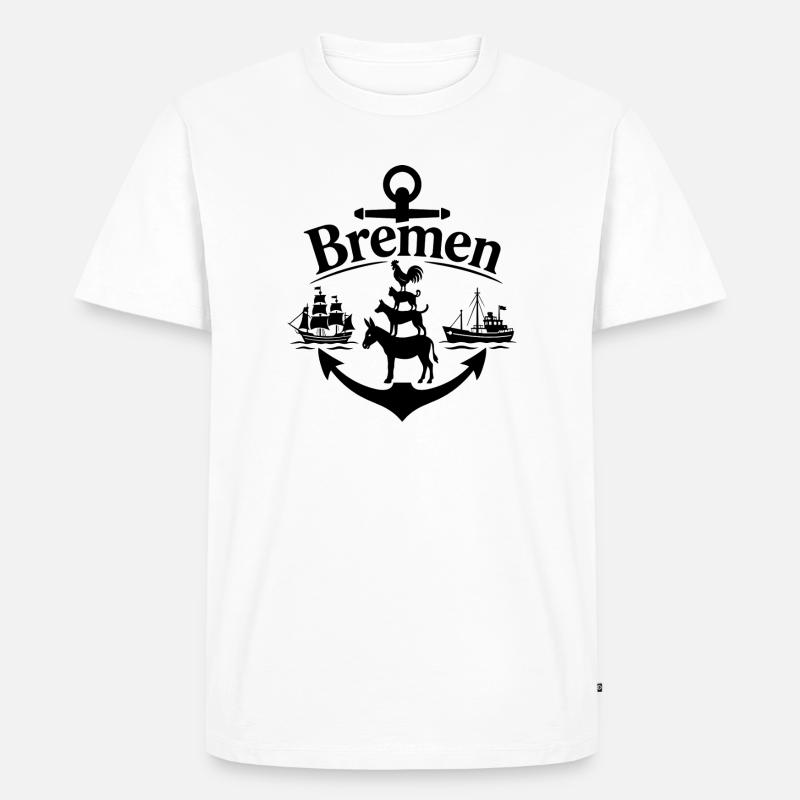 Bremen - Männer Premium Bio T-Shirt - Weiß