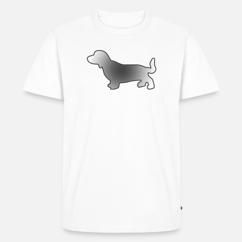 Dackel - Männer Premium Bio T-Shirt - Weiß