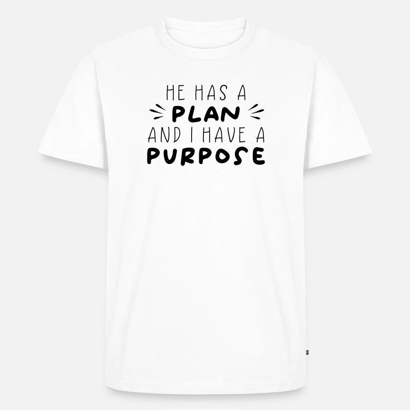 Plan & Purpose - Men's Premium Organic T-Shirt - white