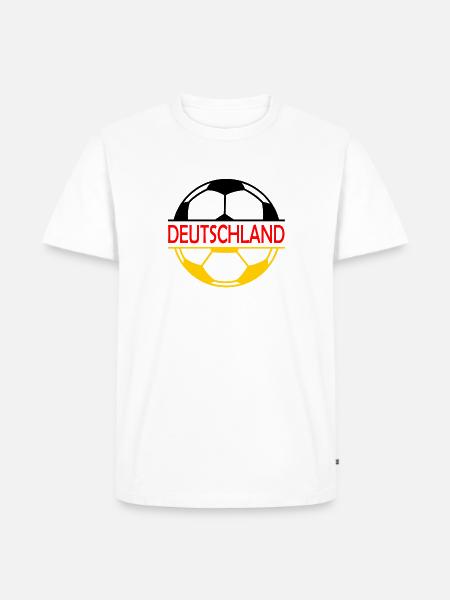 Deutschland Fußball - Männer Premium Bio T-Shirt - Weiß