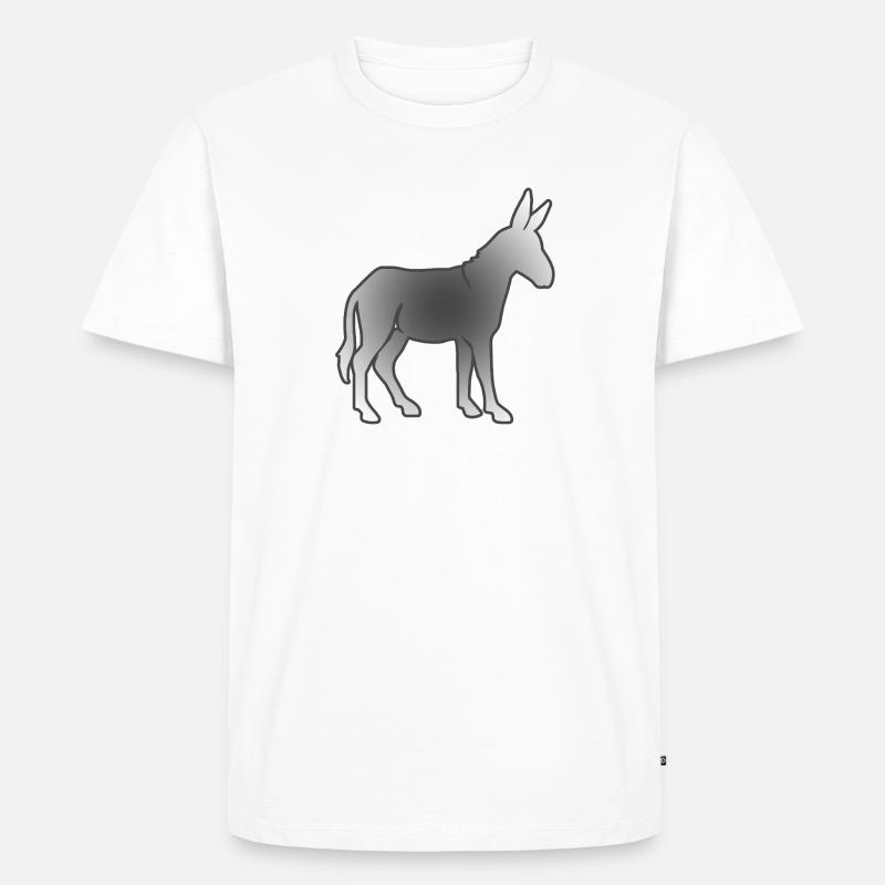 Esel - Männer Premium Bio T-Shirt - Weiß