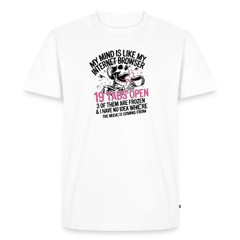 19 onglets Ouvre mon cerveau comme un navigateur internet - T-shirt Premium bio Homme - blanc - Devant - Nico (187cm)