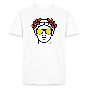 Roman Statue Sunglasses Ancient Art - Men's Premium Organic T-Shirt - white - Front - Nico (187cm)