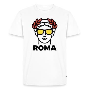 Statue de Rome Lunettes de soleil Vacances en Italie - T-shirt Premium bio Homme - blanc - Devant - Nico (187cm)