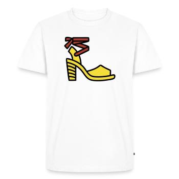 Chaussures à talons hauts Fashion Italie Fashionista - T-shirt Premium bio Homme - blanc - Devant - Nico (187cm)