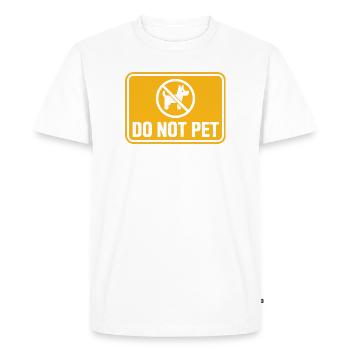Ne caressez pas l’introverti à distance calme et antisocial - T-shirt Premium bio Homme - blanc - Devant - Nico (187cm)