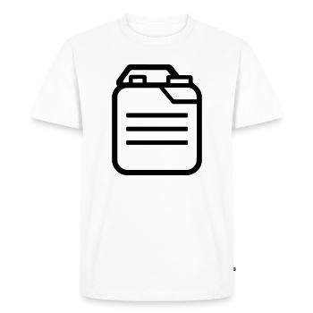 canister - Men's Premium Organic T-Shirt - white - Front - Nico (187cm)