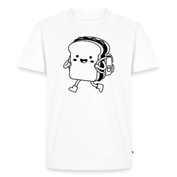Sandwich Kawaii - T-shirt Premium bio Homme - blanc - Devant - Nico (187cm)