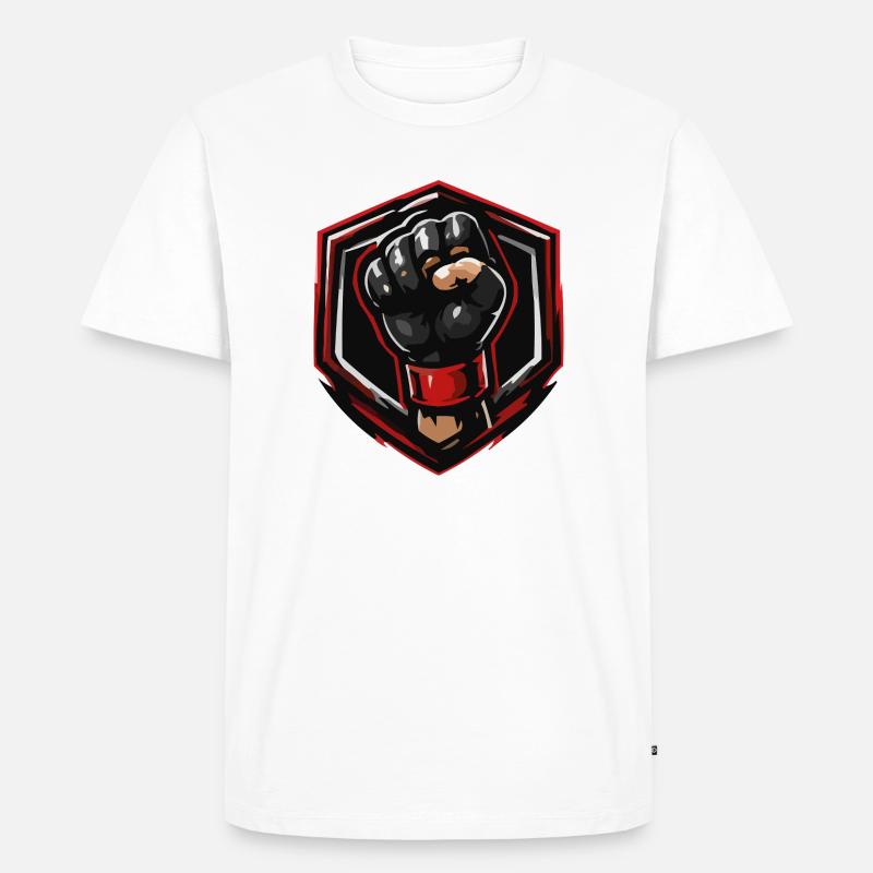 Faust Wappen Emblem - Männer Premium Bio T-Shirt - Weiß