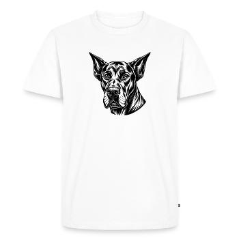 Chien dogue allemand - T-shirt Premium bio Homme - blanc - Devant - Nico (187cm)