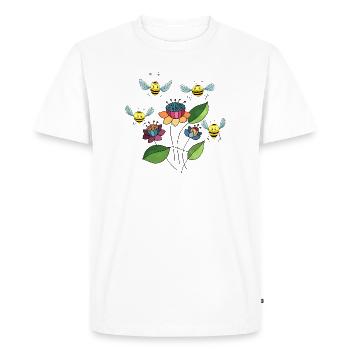 Insectes - T-shirt Premium bio Homme - blanc - Devant - Nico (187cm)