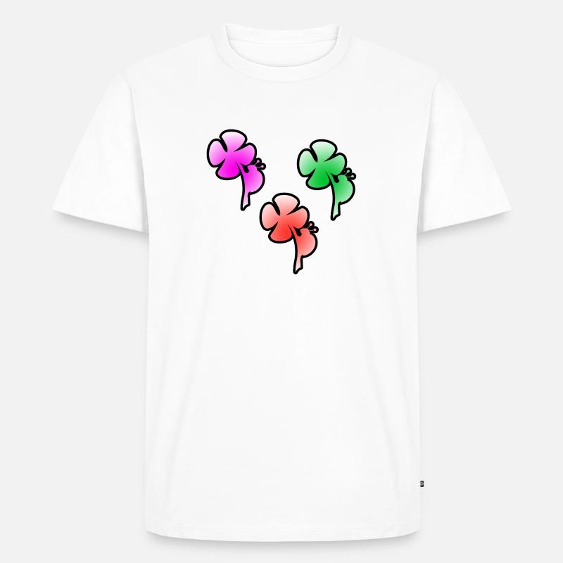 Blumen - Männer Premium Bio T-Shirt - Weiß
