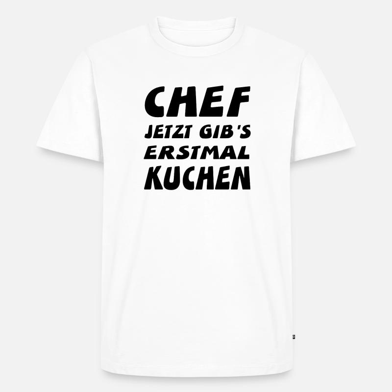 Chef - Männer Premium Bio T-Shirt - Weiß