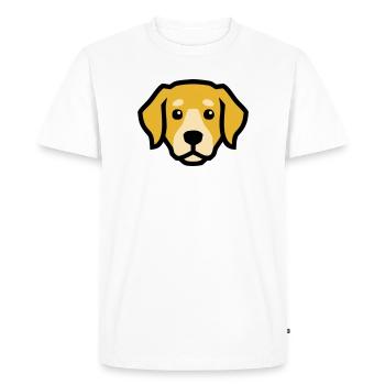 Dog Head Golden Retriever Labrador Dog Mom - Men's Premium Organic T-Shirt - white - Front - Nico (187cm)
