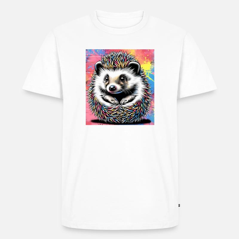 Igel - Männer Premium Bio T-Shirt - Weiß