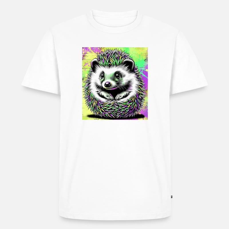 Igel - Männer Premium Bio T-Shirt - Weiß