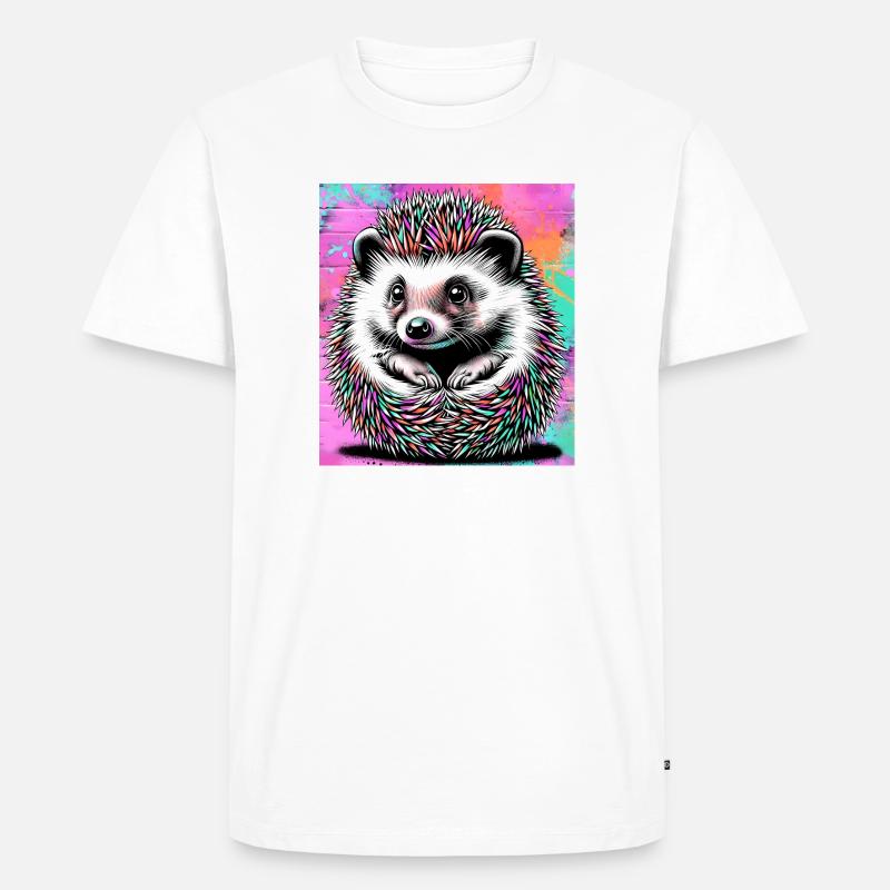 Igel - Männer Premium Bio T-Shirt - Weiß