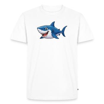 Shark Comic - T-shirt Premium bio Homme - blanc - Devant - Nico (187cm)