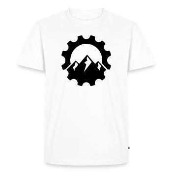 Plateau de montagne – Logo du vélo VTT - T-shirt Premium bio Homme - blanc - Devant - Nico (187cm)