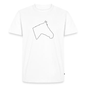 Horse head - Men's Premium Organic T-Shirt - white - Front - Nico (187cm)