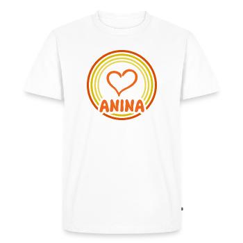 Cadeau pour Anina - T-shirt Premium bio Homme - blanc - Devant - Nico (187cm)