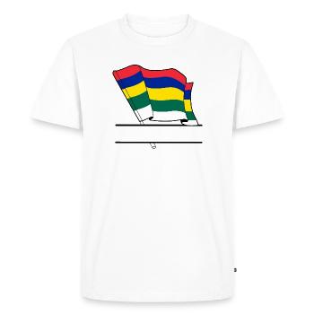 Drapeau de Terschelling – Conception personnalisée de l’île - T-shirt Premium bio Homme - blanc - Devant - Nico (187cm)