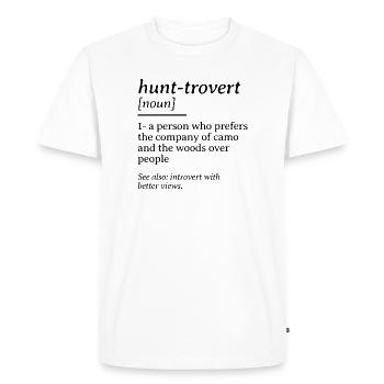 Hunt-rovert Funny Hunting Dictionary Definition - Men's Premium Organic T-Shirt - white - Front - Nico (187cm)
