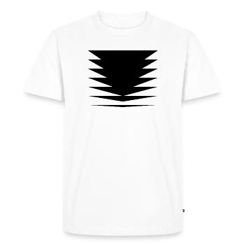 Black triangles design - Men's Premium Organic T-Shirt - white - Front - Nico (187cm)