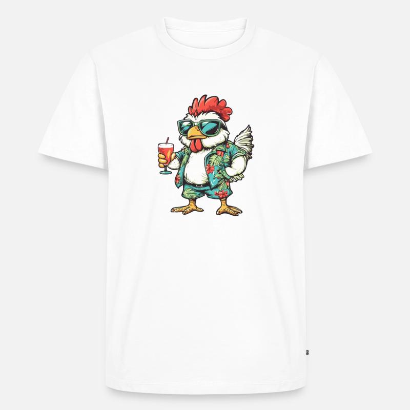 Igel Comic Sommer - Männer Premium Bio T-Shirt - Weiß