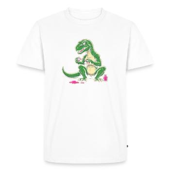 Chaos de vernis à ongles Dino - T-shirt Premium bio Homme - blanc - Devant - Nico (187cm)