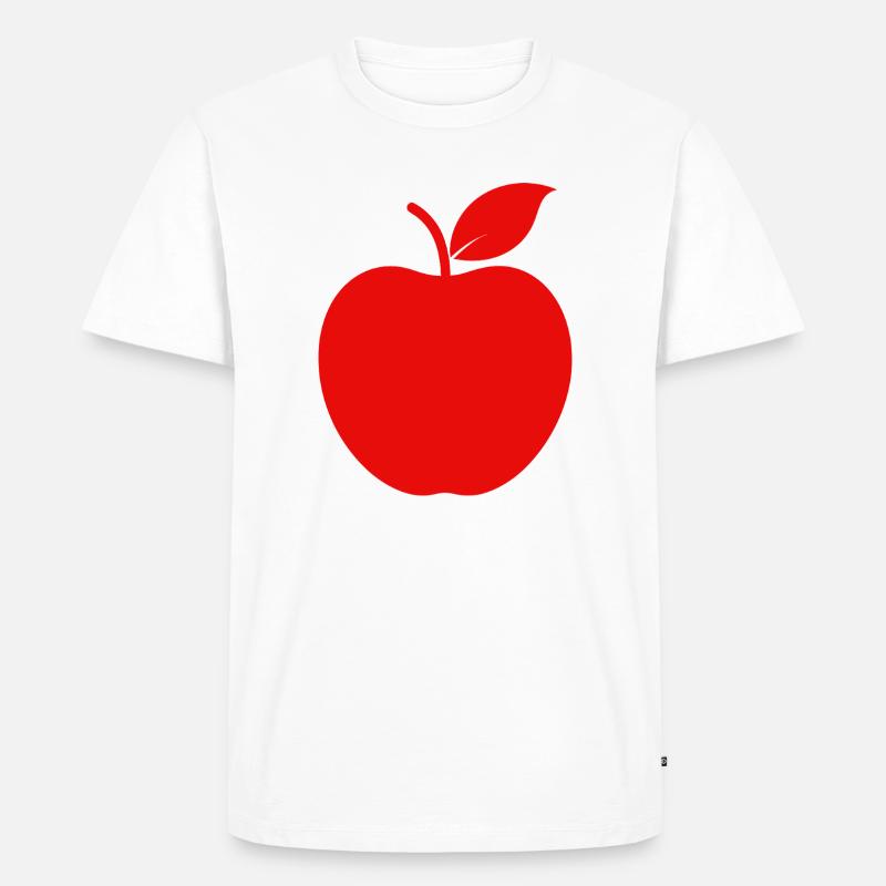 Apfel - Männer Premium Bio T-Shirt - Weiß