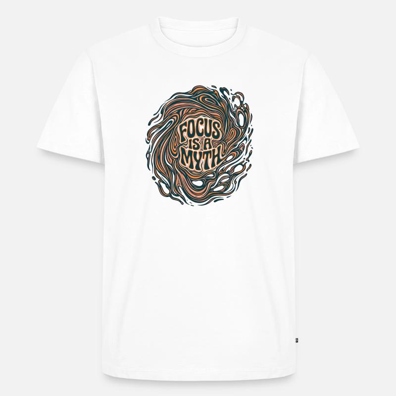 Myth Focus Optics - Männer Premium Bio T-Shirt - Weiß
