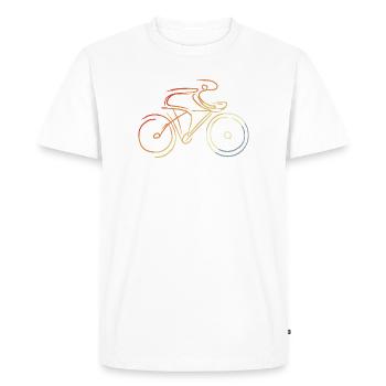 Cyclisme sur route - T-shirt Premium bio Homme - blanc - Devant - Nico (187cm)