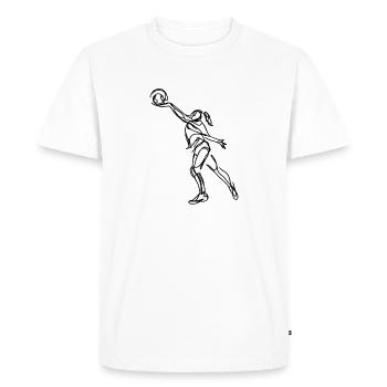 Joueur de volley-ball - T-shirt Premium bio Homme - blanc - Devant - Nico (187cm)