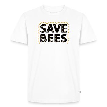 Save Bees Bees Nature Conservation Animal Rights Activists - Men's Premium Organic T-Shirt - white - Front - Nico (187cm)