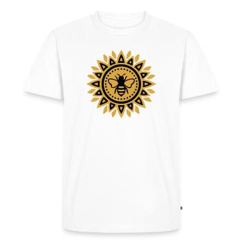 Mandala Bee Boho Yoga Beekeeping Bees - Men's Premium Organic T-Shirt - white - Front - Nico (187cm)
