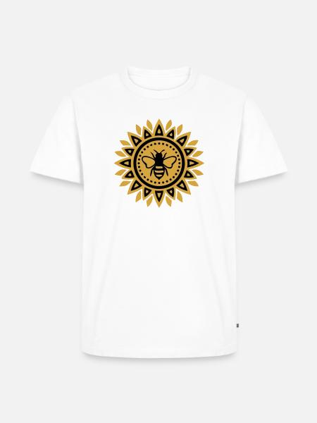 Mandala Bee Boho Yoga Beekeeping Bees - Men's Premium Organic T-Shirt - white