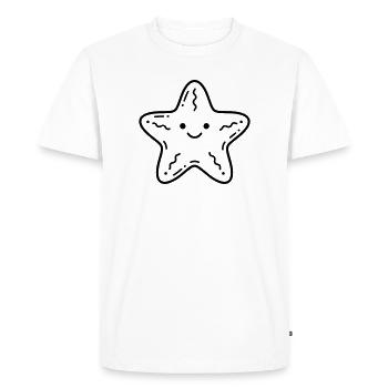 Étoile de mer - T-shirt Premium bio Homme - blanc - Devant - Nico (187cm)