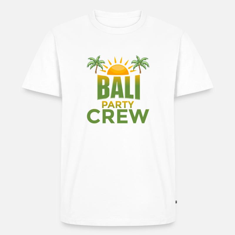 Bali Party Crew - Männer Premium Bio T-Shirt - Weiß