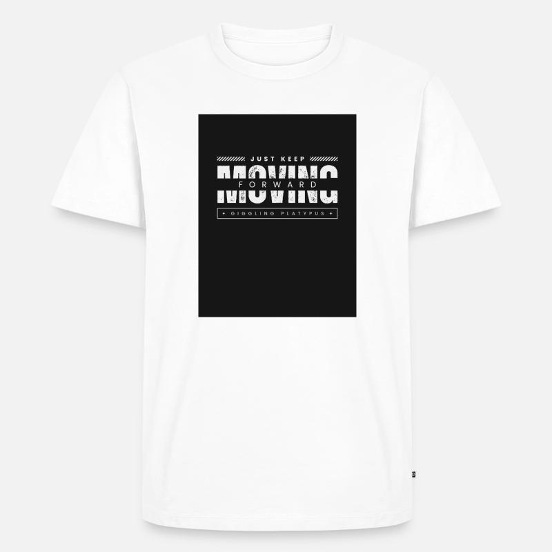 Continue simplement d’avancer, ornithorynque - T-shirt Premium bio Homme - blanc