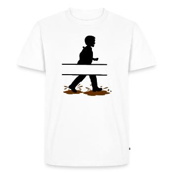 Wadloper Boy Custom – Divertissement dans la boue - T-shirt Premium bio Homme - blanc - Devant - Nico (187cm)