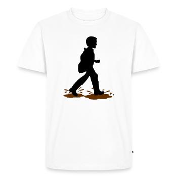 Wadloper Boy – Divertissement dans la boue - T-shirt Premium bio Homme - blanc - Devant - Nico (187cm)