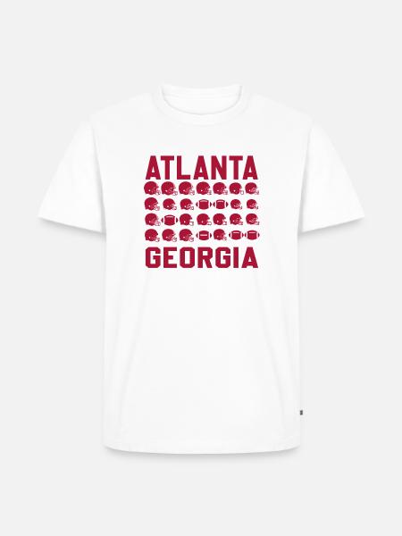 Atlanta Georgia's Gridiron Silhouettes - Men's Premium Organic T-Shirt - white